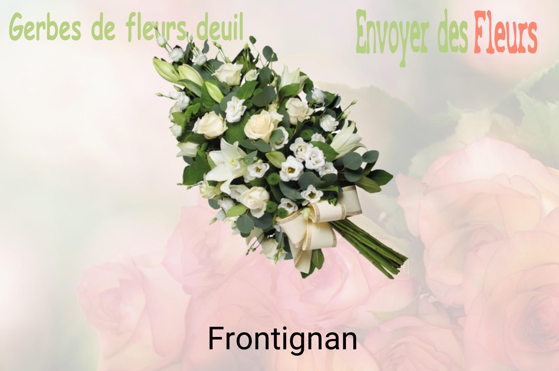 Gerbe de fleurs de deuil livrée à Frontignan
